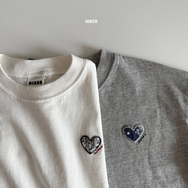 Hiker - Korean Children Fashion - #littlefashionista - Paisley Heart Ribbed Tee - 2