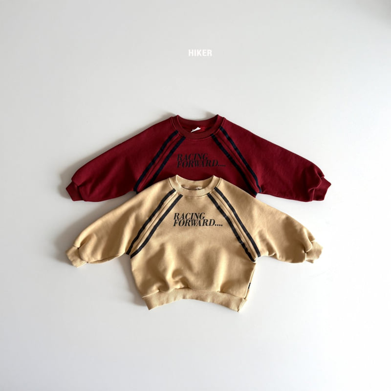 Hiker - Korean Children Fashion - #minifashionista - Racing Raglan Sweatshirt