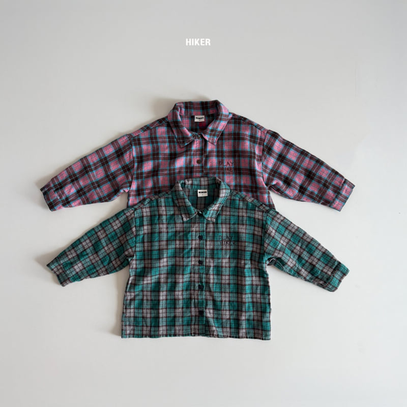 Hiker - Korean Children Fashion - #prettylittlegirls - Hiker Embroidery Check Shirt
