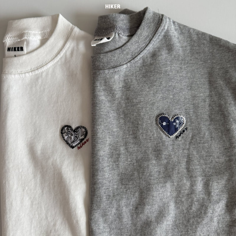 Hiker - Korean Children Fashion - #toddlerclothing - Paisley Heart Ribbed Tee - 7