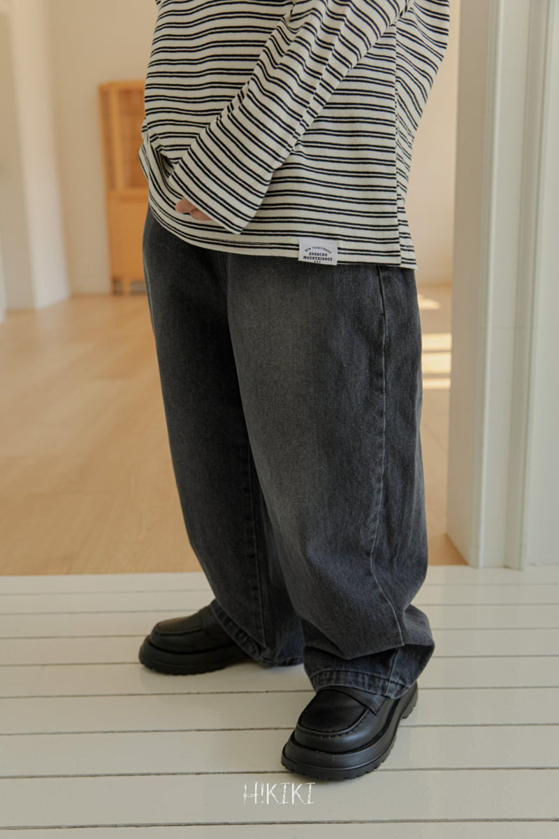 Hikiki - Korean Children Fashion - #childofig - Washed Curve Jeans - 3