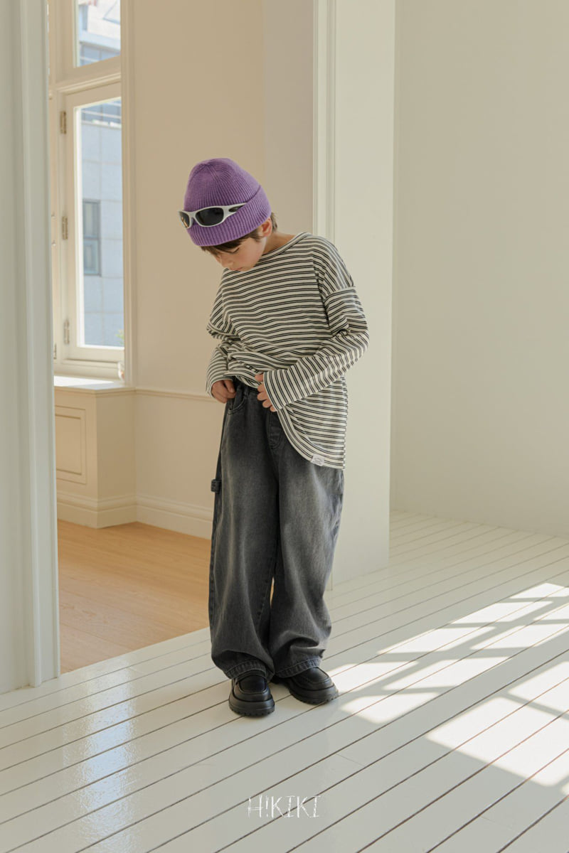 Hikiki - Korean Children Fashion - #childofig - Washed Curve Jeans - 4