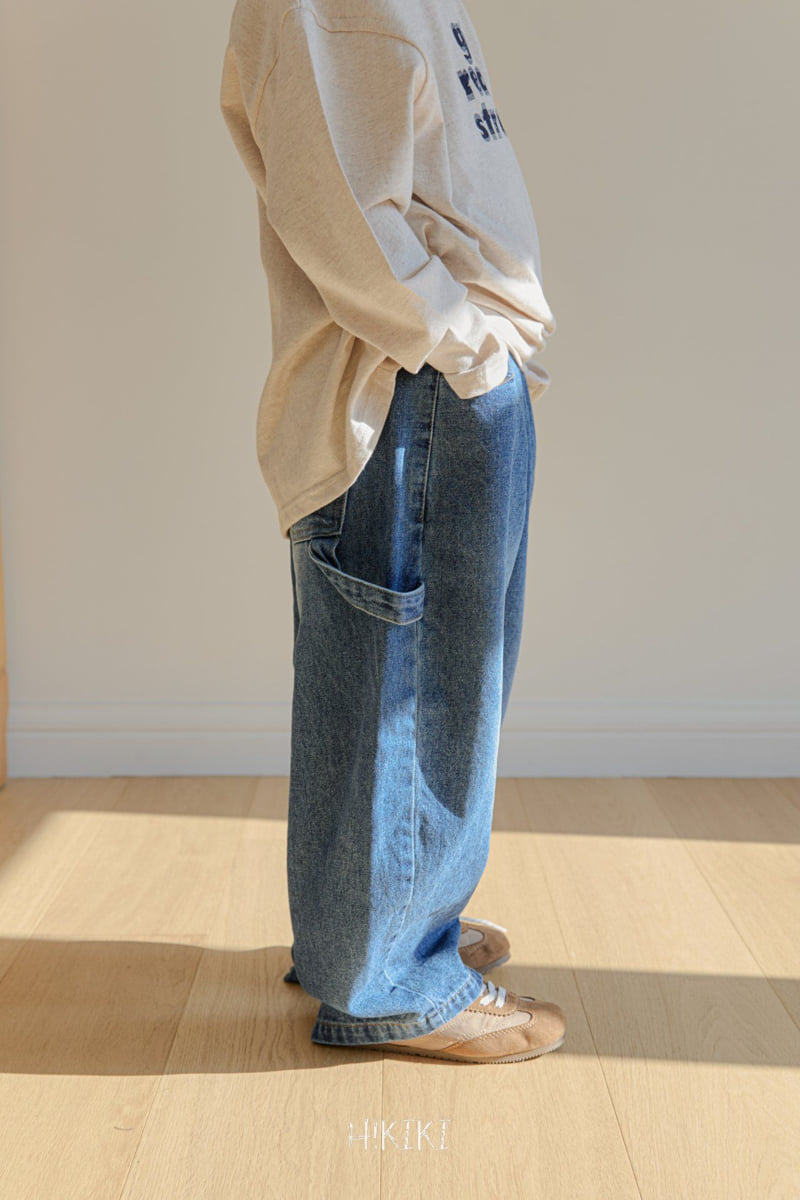 Hikiki - Korean Children Fashion - #minifashionista - Washed Curve Jeans