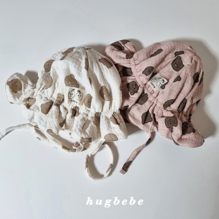Hug Bebe - Korean Baby Fashion - #babyboutiqueclothing - Bear Crinkled Frill Bucket Hat