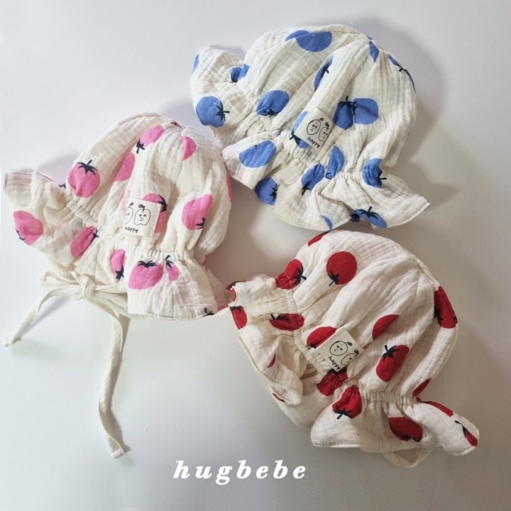 Hug Bebe - Korean Baby Fashion - #babywear - Tomato Crinkled Frill Bucket Hat