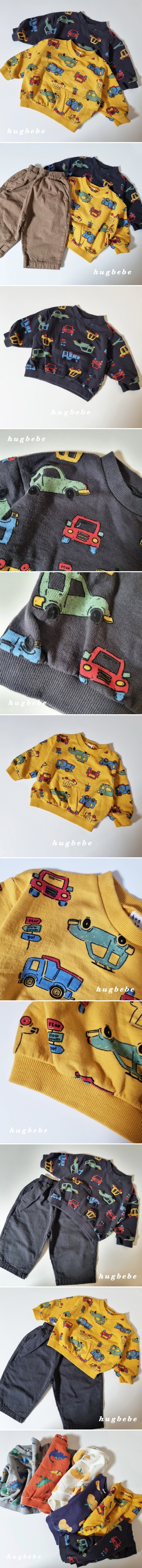 Hug Bebe - Korean Children Fashion - #Kfashion4kids - Washed Car Sweatshirt