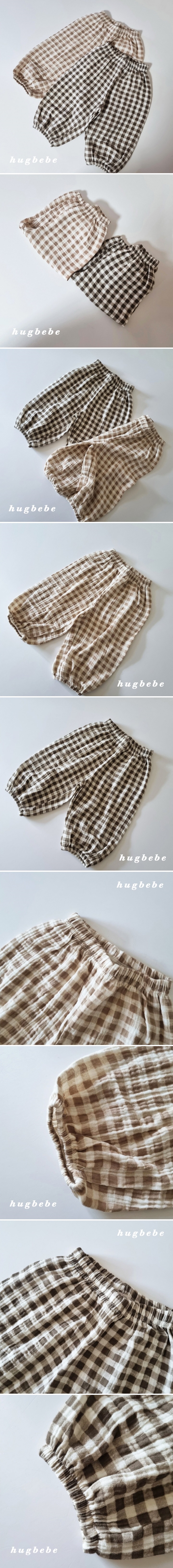Hug Bebe - Korean Children Fashion - #minifashionista - Check Crinkled Bloomers