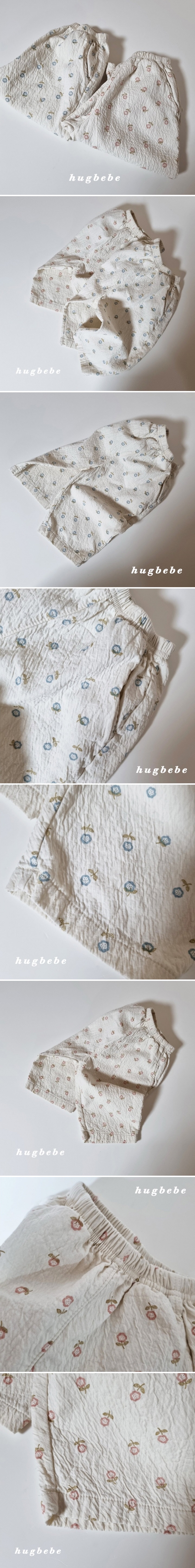 Hug Bebe - Korean Children Fashion - #prettylittlegirls - Washed Flower Baggy Pants