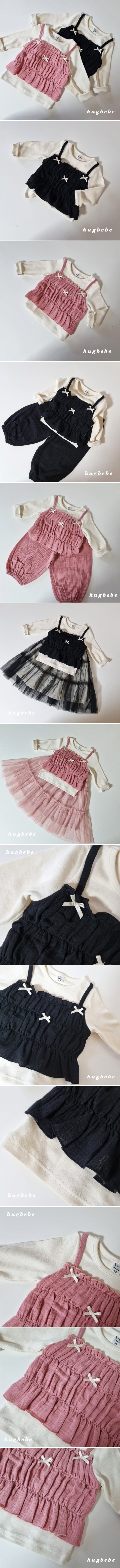 Hug Bebe - Korean Children Fashion - #prettylittlegirls - Ribbon Bustier Tee