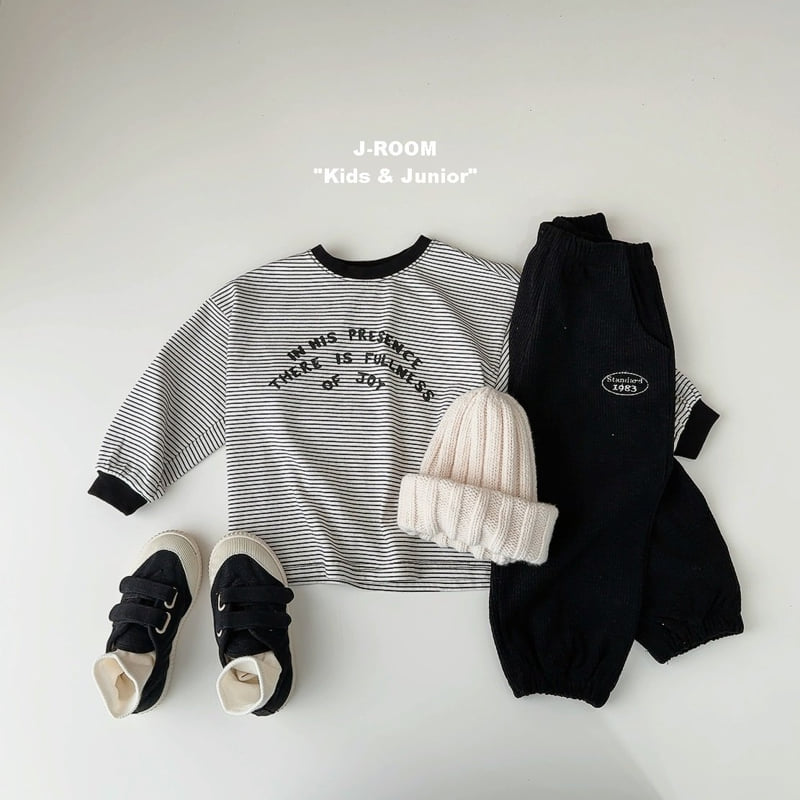 J-Room - Korean Children Fashion - #childofig - Ribbed Print Stripe Tee - 11