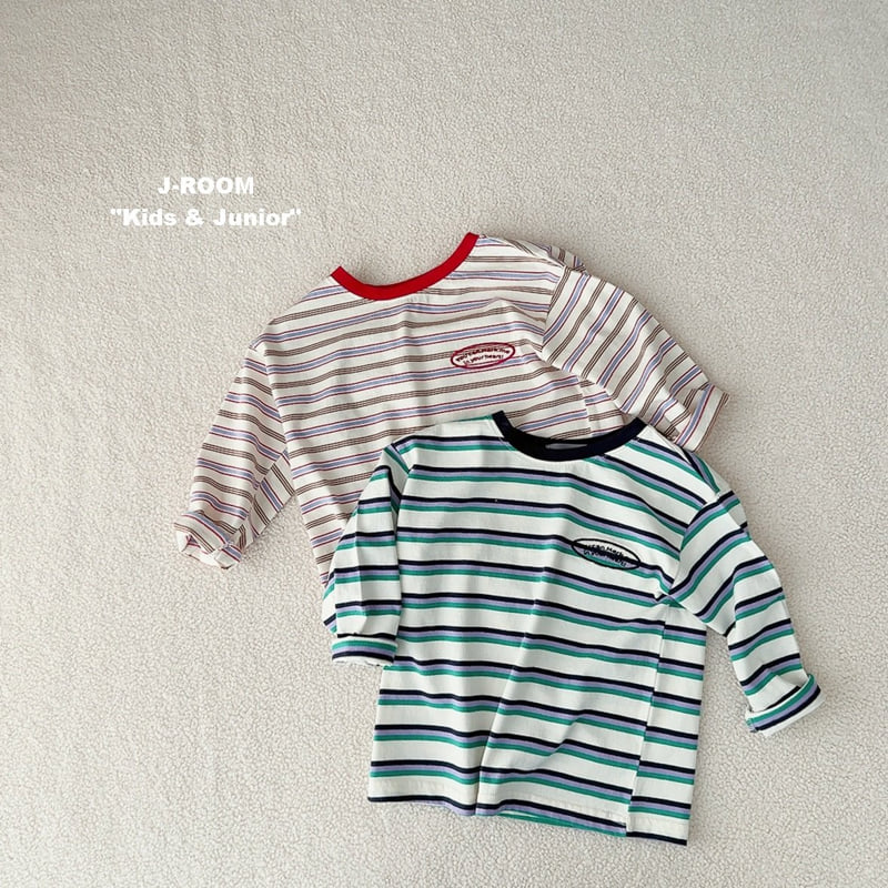 J-Room - Korean Children Fashion - #prettylittlegirls - Fox Multi Stripe Tee - 4