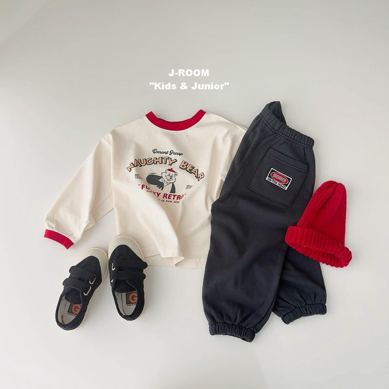 J-Room - Korean Children Fashion - #childrensboutique - Ribbed Trim Color Print Tee - 7