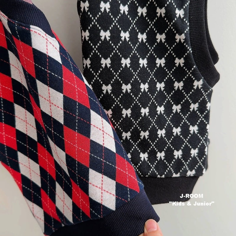 J-Room - Korean Children Fashion - #childofig - Jacquard Pattern Vest - 4