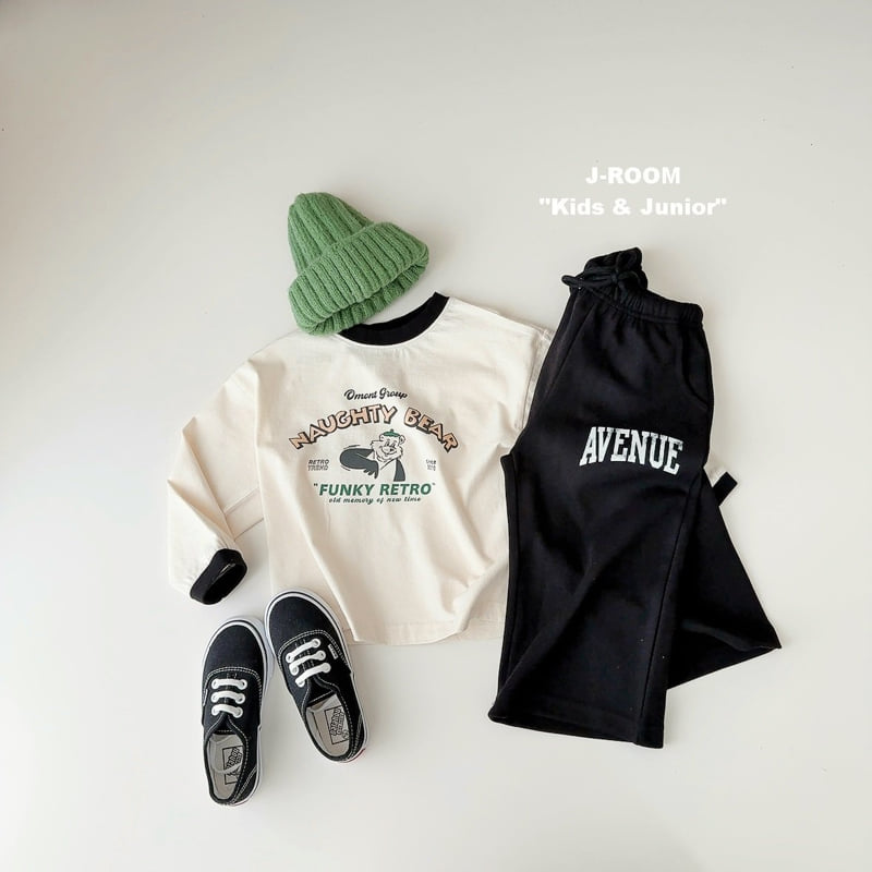 J-Room - Korean Children Fashion - #designkidswear - Ribbed Trim Color Print Tee - 8