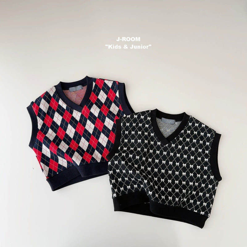 J-Room - Korean Children Fashion - #designkidswear - Jacquard Pattern Vest - 5