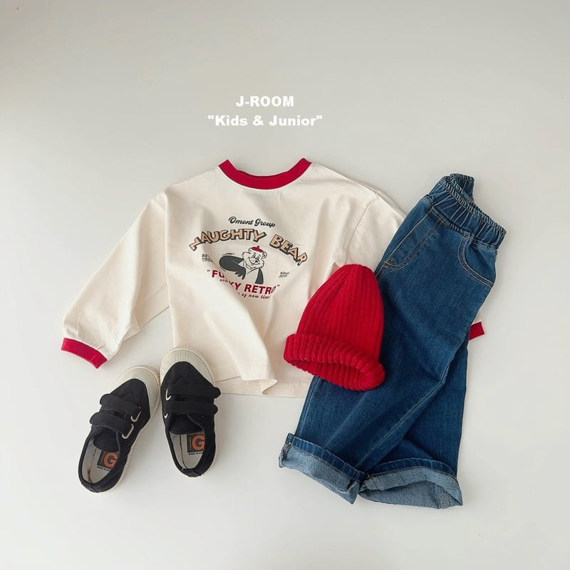 J-Room - Korean Children Fashion - #discoveringself - Ribbed Trim Color Print Tee - 9