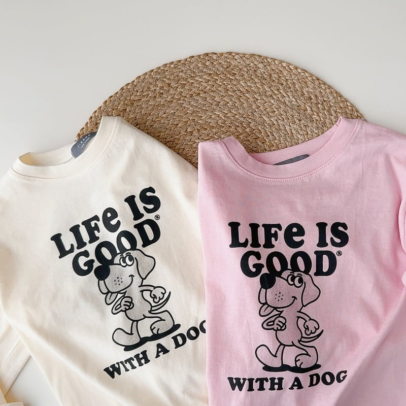 J-Room - Korean Children Fashion - #discoveringself - Puppy Print Tee - 3