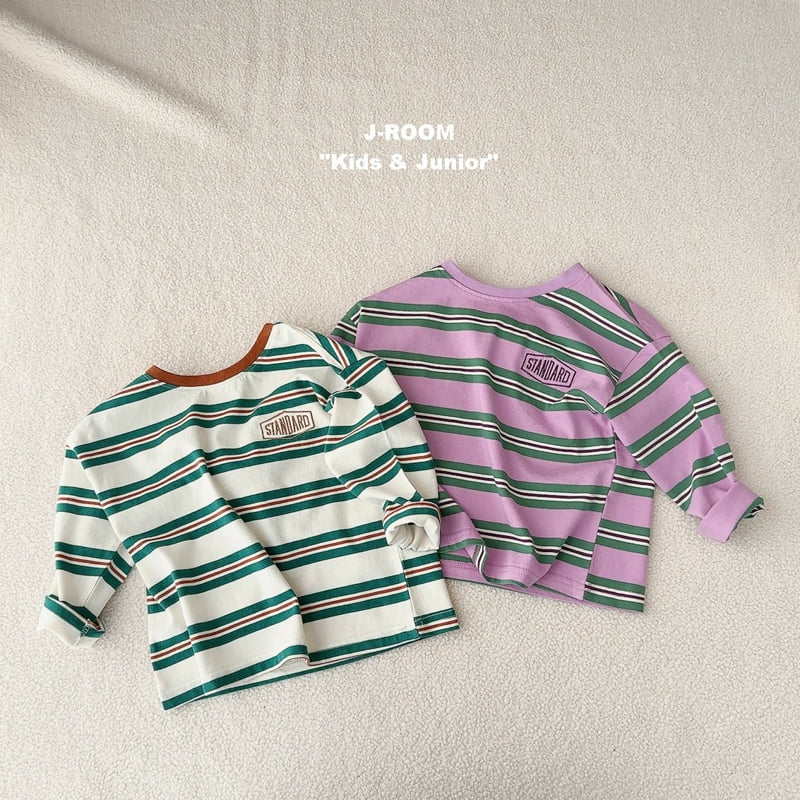 J-Room - Korean Children Fashion - #discoveringself - Kale Stripe Tee