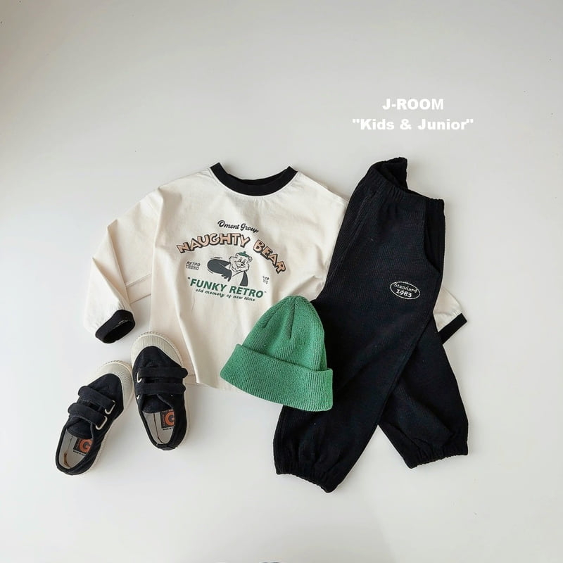 J-Room - Korean Children Fashion - #fashionkids - Ribbed Trim Color Print Tee - 10