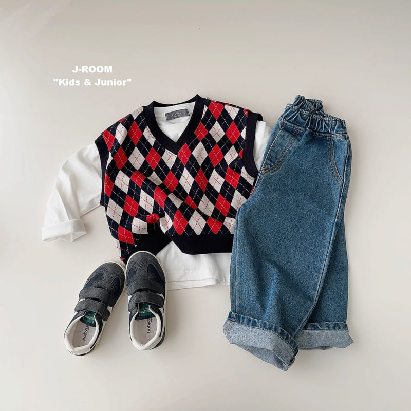 J-Room - Korean Children Fashion - #fashionkids - Jacquard Pattern Vest - 7