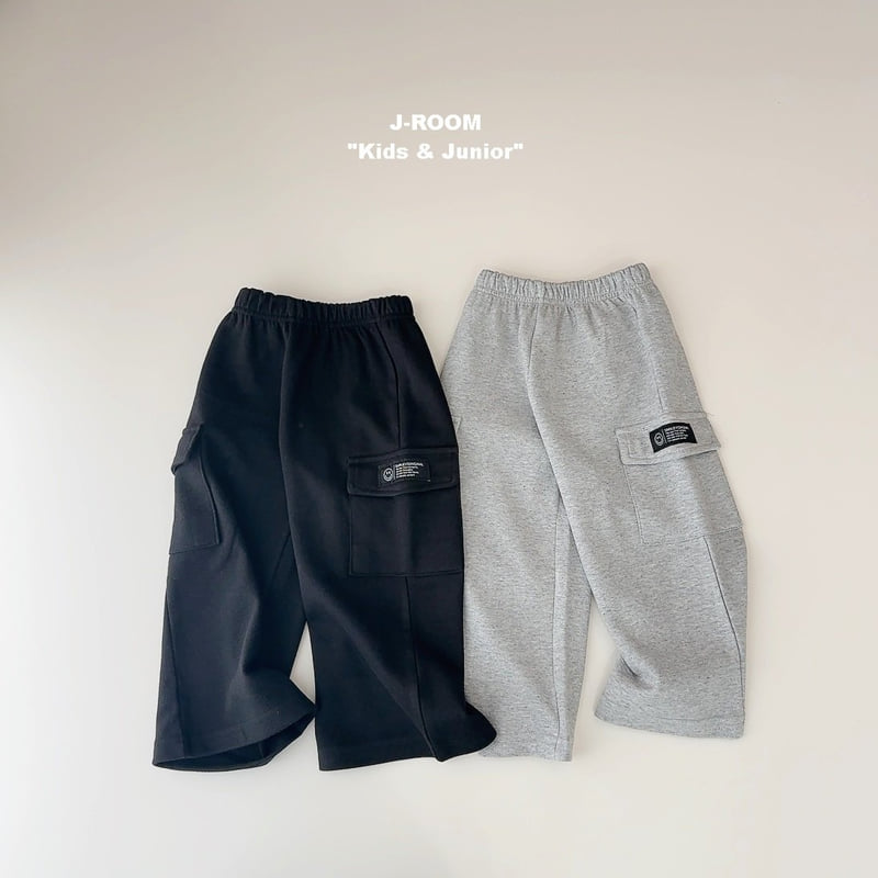 J-Room - Korean Children Fashion - #fashionkids - Pocket Label Wide Cargo Pants