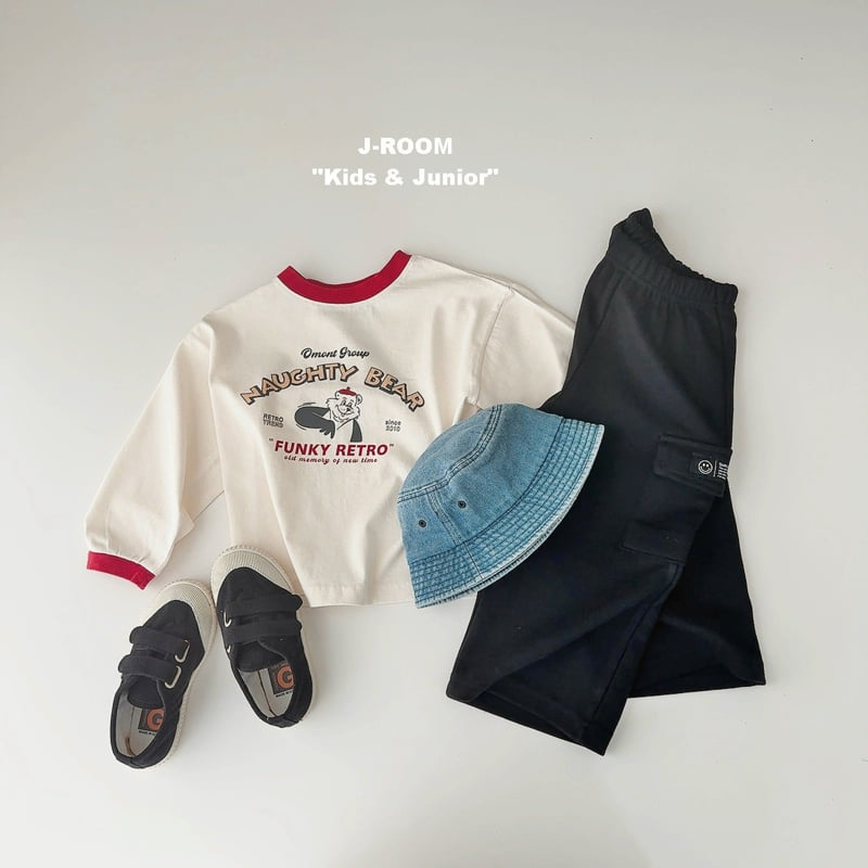 J-Room - Korean Children Fashion - #kidsshorts - Ribbed Trim Color Print Tee - 11