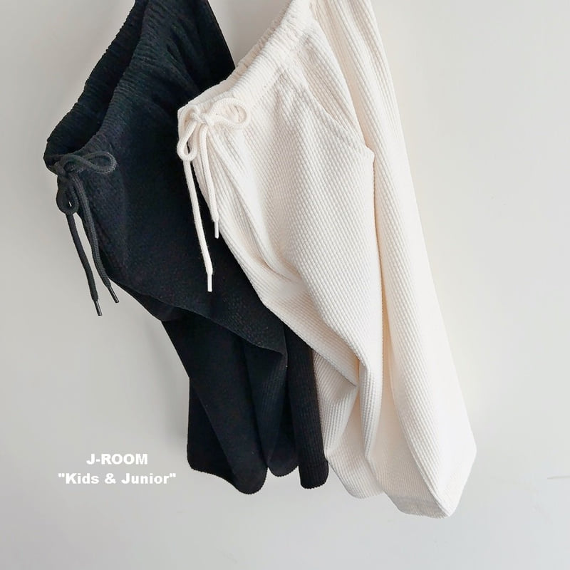 J-Room - Korean Children Fashion - #kidsshorts - Soft Ribbed Wide Pants - 2