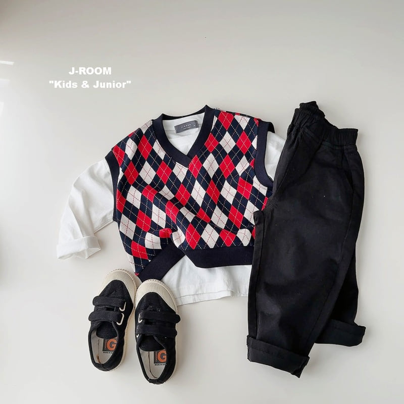 J-Room - Korean Children Fashion - #kidsstore - Jacquard Pattern Vest - 9