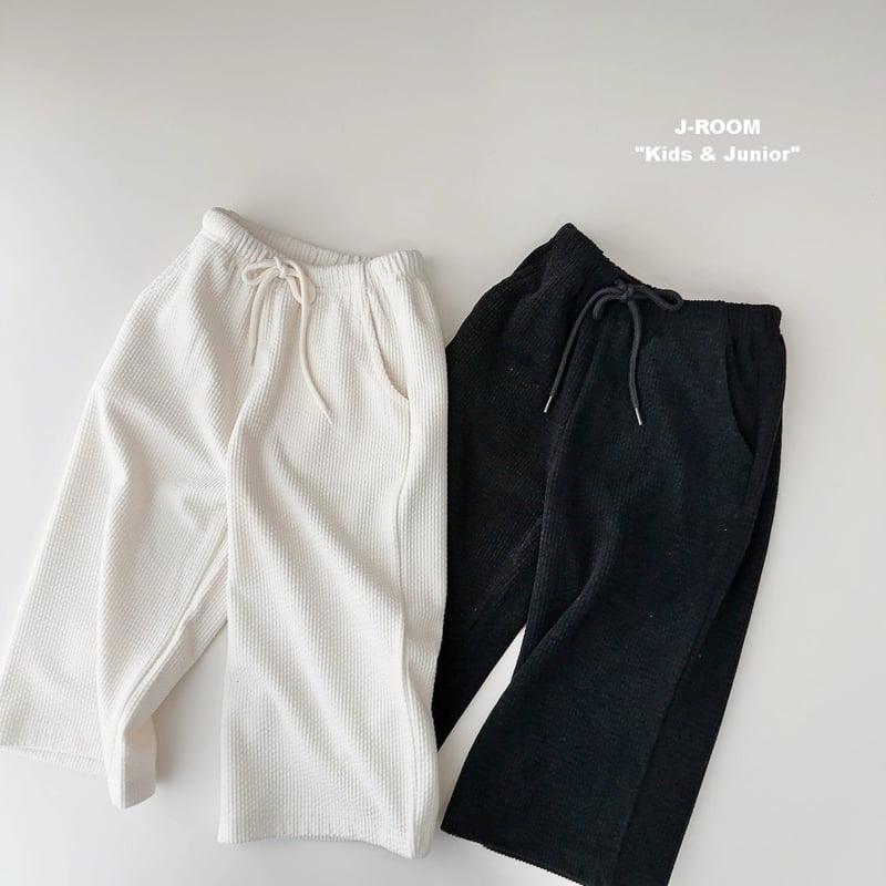 J-Room - Korean Children Fashion - #kidsstore - Soft Ribbed Wide Pants - 3