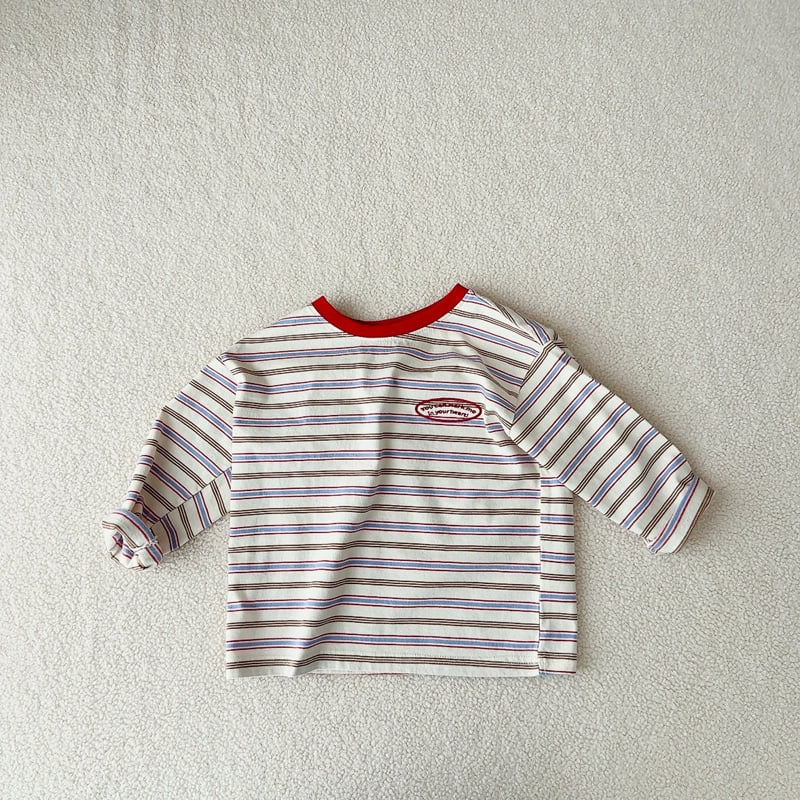 J-Room - Korean Children Fashion - #kidsstore - Fox Multi Stripe Tee - 11