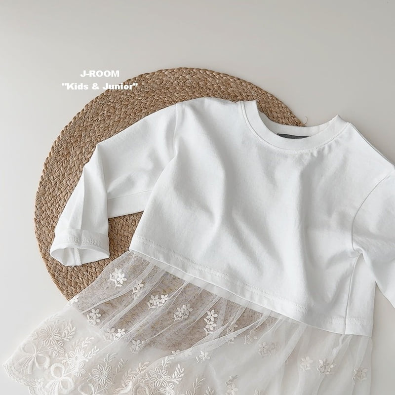J-Room - Korean Children Fashion - #kidsstore - Punching Lace Long Tee - 6