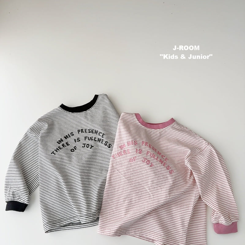 J-Room - Korean Children Fashion - #kidzfashiontrend - Ribbed Print Stripe Tee - 5