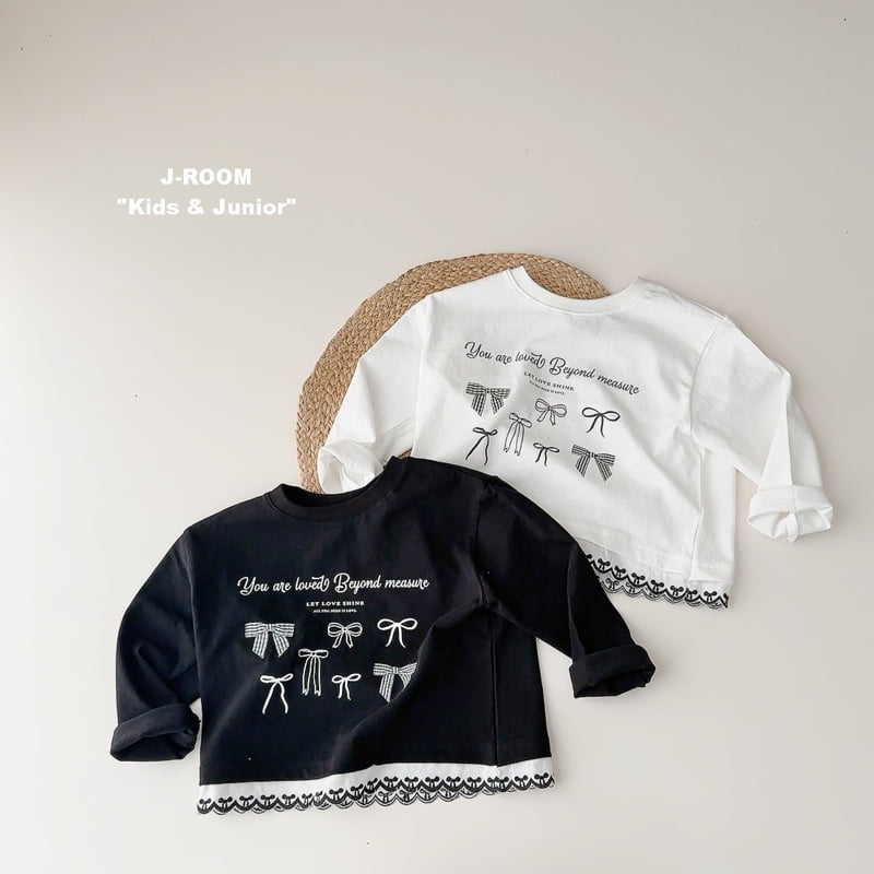 J-Room - Korean Children Fashion - #kidzfashiontrend - Ribbon Hem Lace Tee