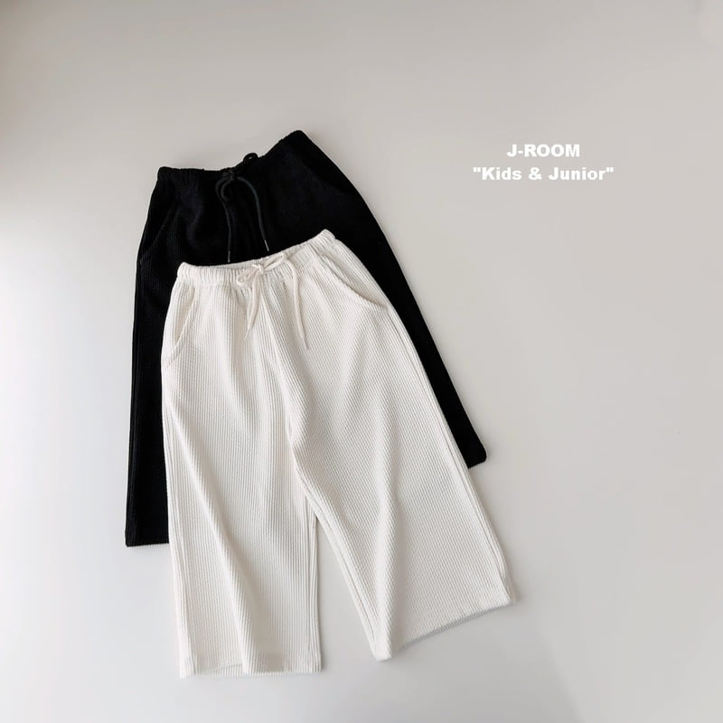 J-Room - Korean Children Fashion - #littlefashionista - Soft Ribbed Wide Pants - 6