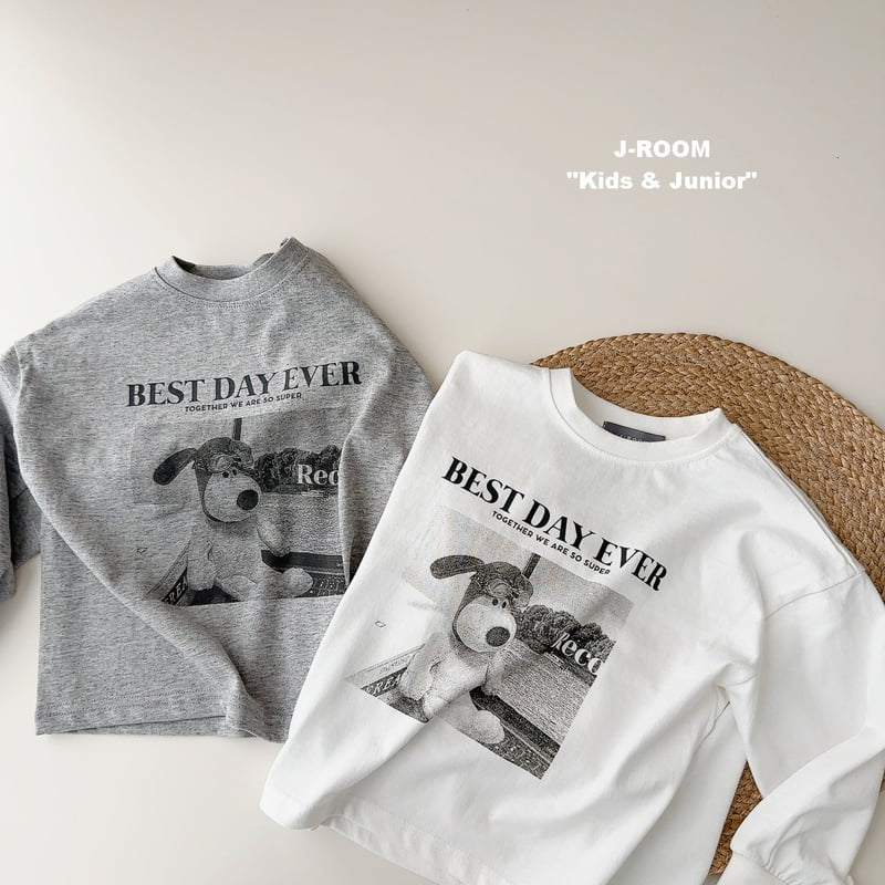 J-Room - Korean Children Fashion - #littlefashionista - Black White Photo Print Tee - 5