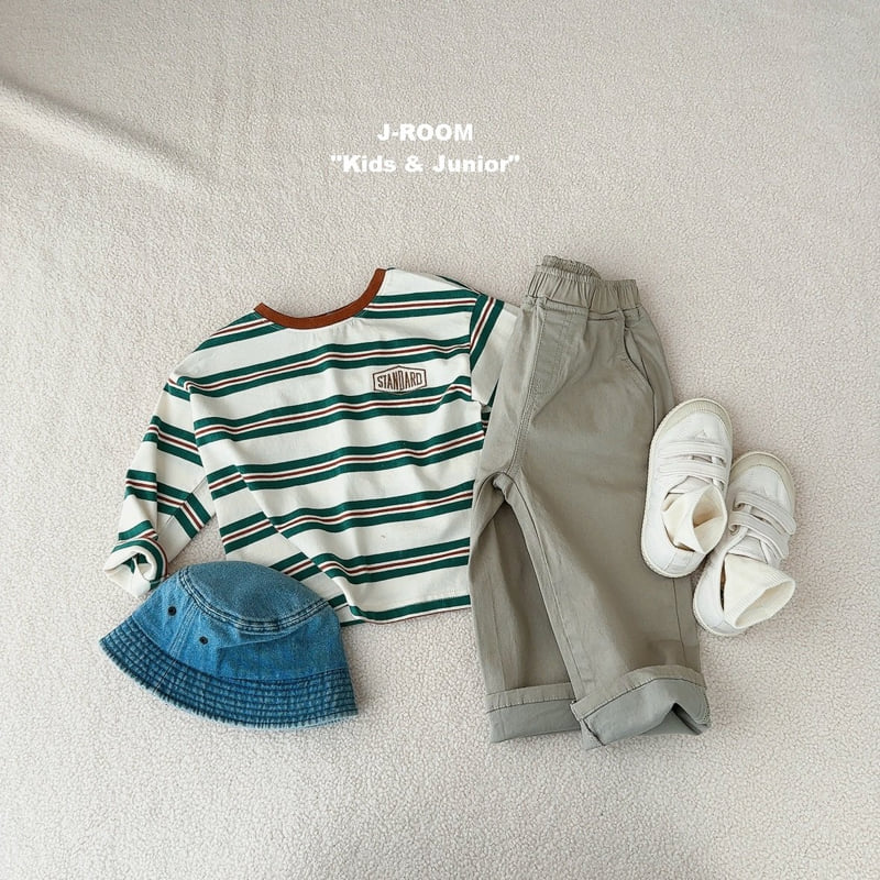 J-Room - Korean Children Fashion - #littlefashionista - Kale Stripe Tee - 7