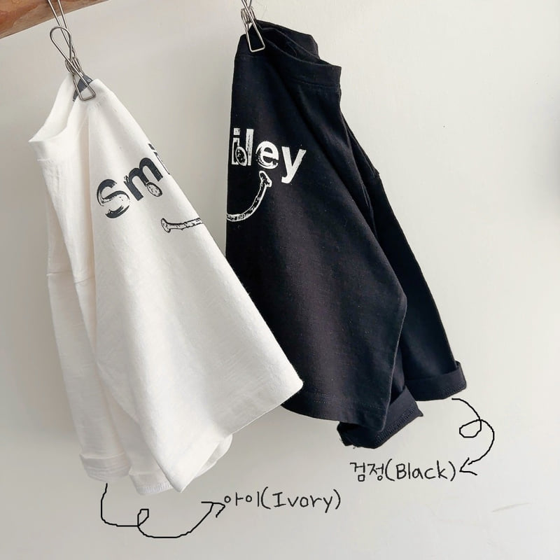 J-Room - Korean Children Fashion - #littlefashionista - Slub Smile Tee - 3