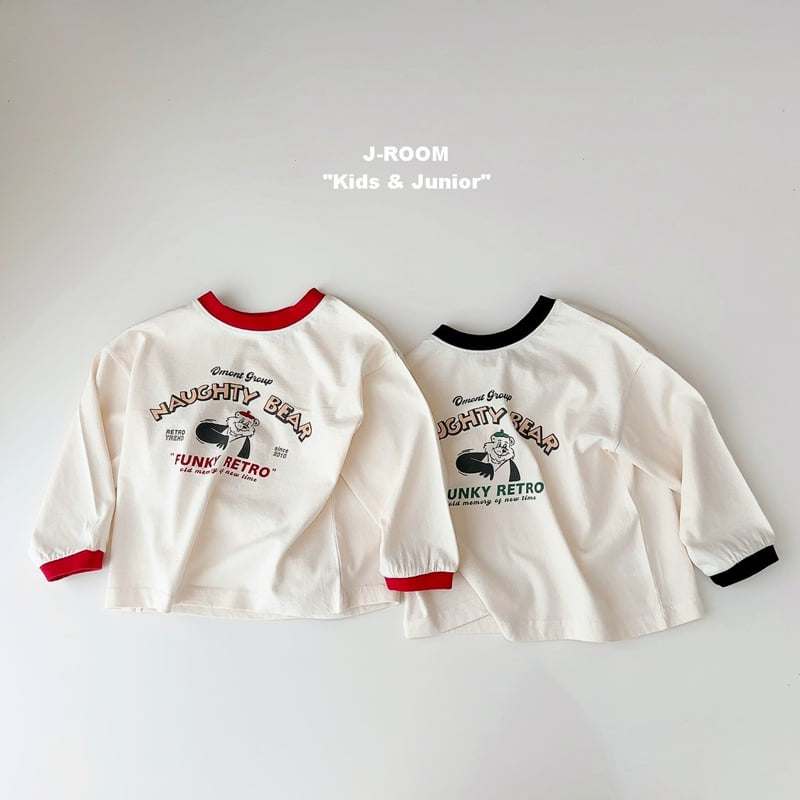 J-Room - Korean Children Fashion - #minifashionista - Ribbed Trim Color Print Tee