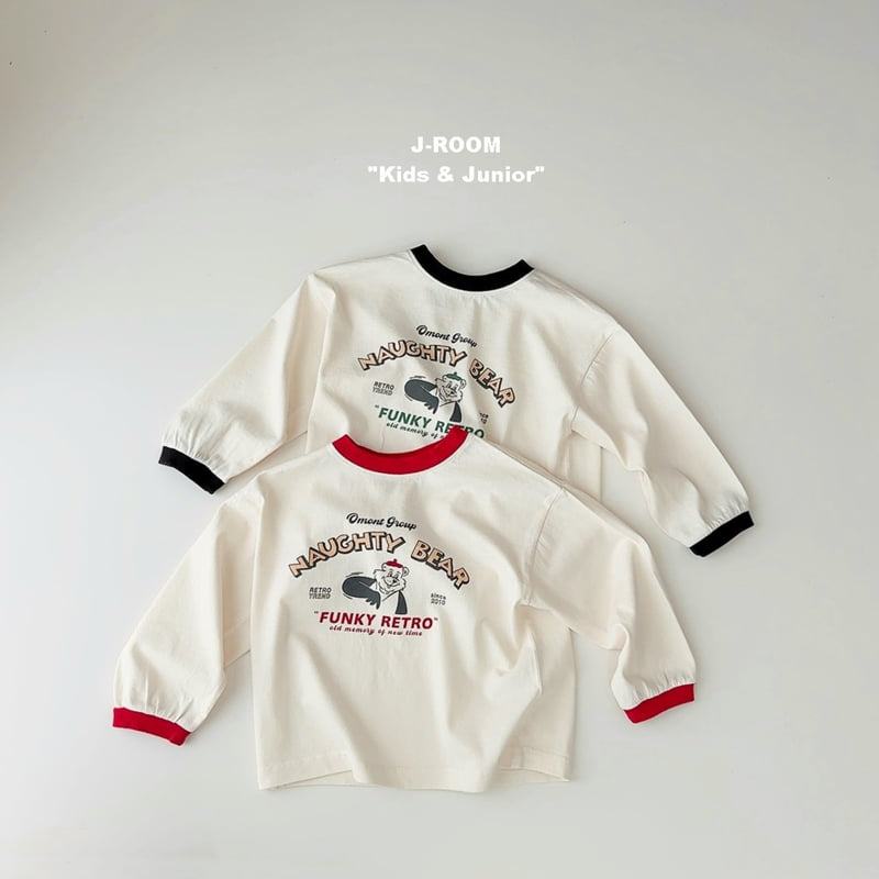 J-Room - Korean Children Fashion - #prettylittlegirls - Ribbed Trim Color Print Tee - 2