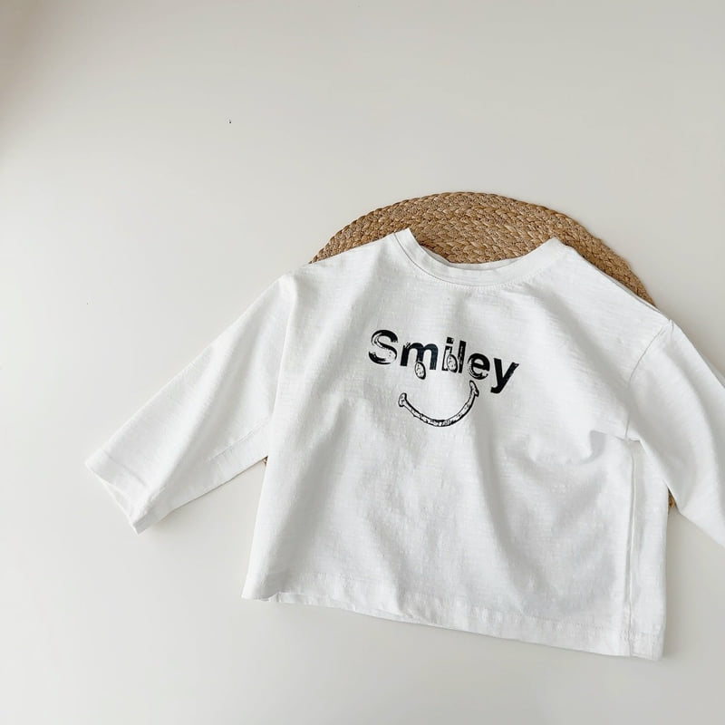 J-Room - Korean Children Fashion - #prettylittlegirls - Slub Smile Tee - 6
