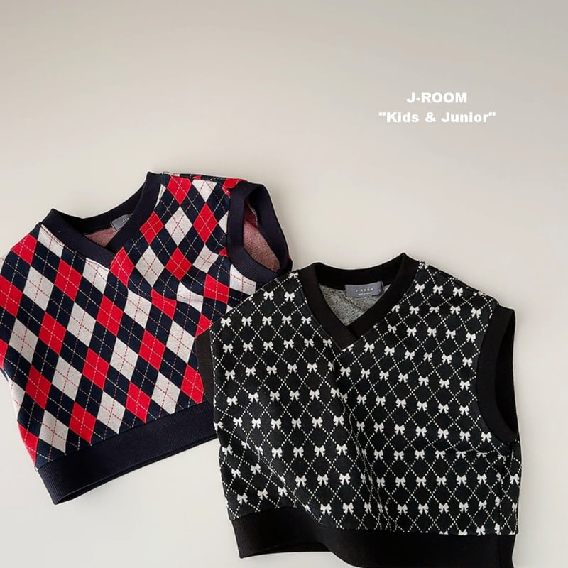 J-Room - Korean Children Fashion - #stylishchildhood - Jacquard Pattern Vest - 2