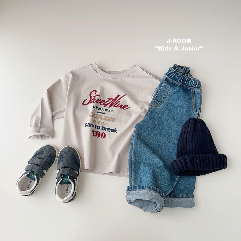 J-Room - Korean Children Fashion - #todddlerfashion - Vintage English Print Tee - 6