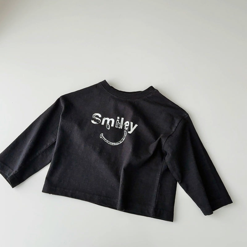 J-Room - Korean Children Fashion - #todddlerfashion - Slub Smile Tee - 7