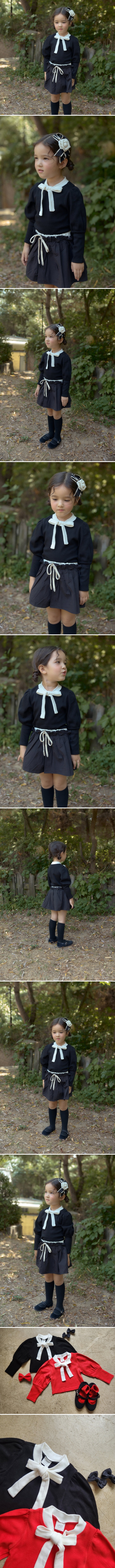 Jazz - Korean Children Fashion - #childofig - Scarf Ribbon Blouse - 2