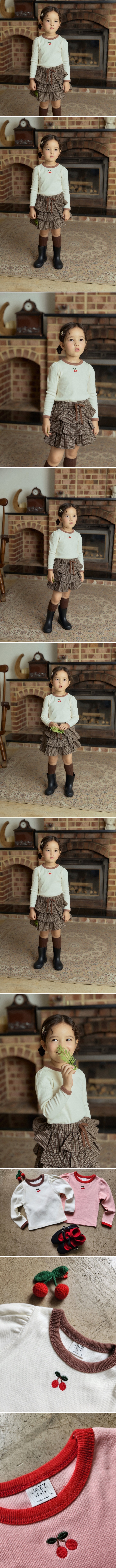 Jazz - Korean Children Fashion - #stylishchildhood - Cherry Ringer Blouse - 2