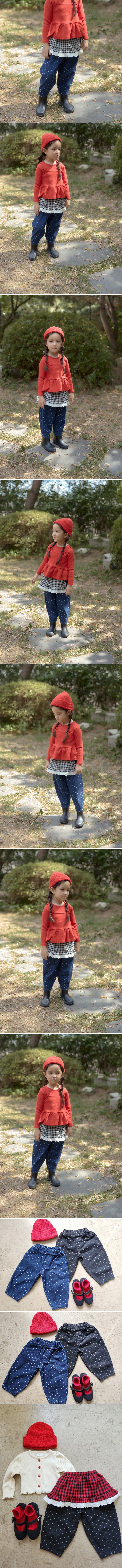Jazz - Korean Children Fashion - #todddlerfashion - Dot Denim Span Pants - 2