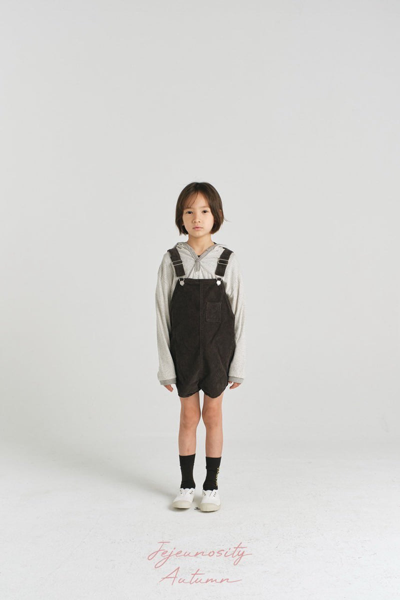 Jejeunosity - Korean Children Fashion - #Kfashion4kids - Golden Berry Short Overalls - 8