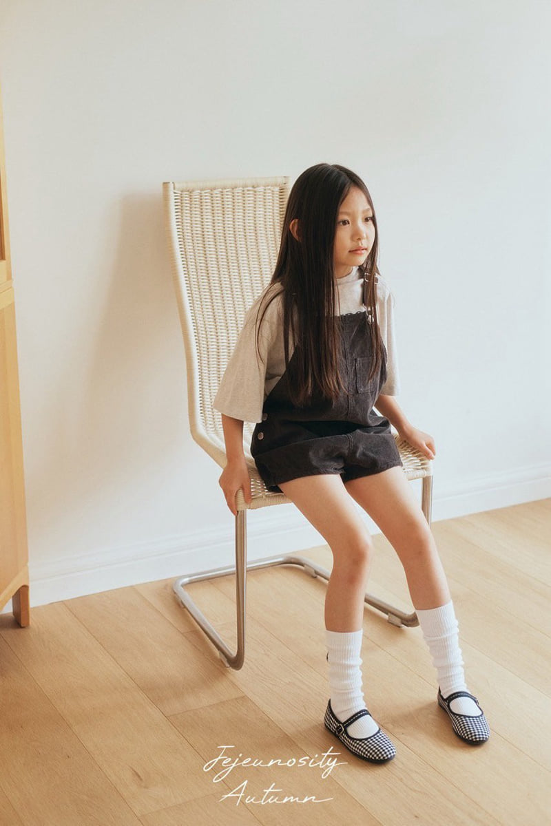 Jejeunosity - Korean Children Fashion - #childrensboutique - Golden Berry Short Overalls