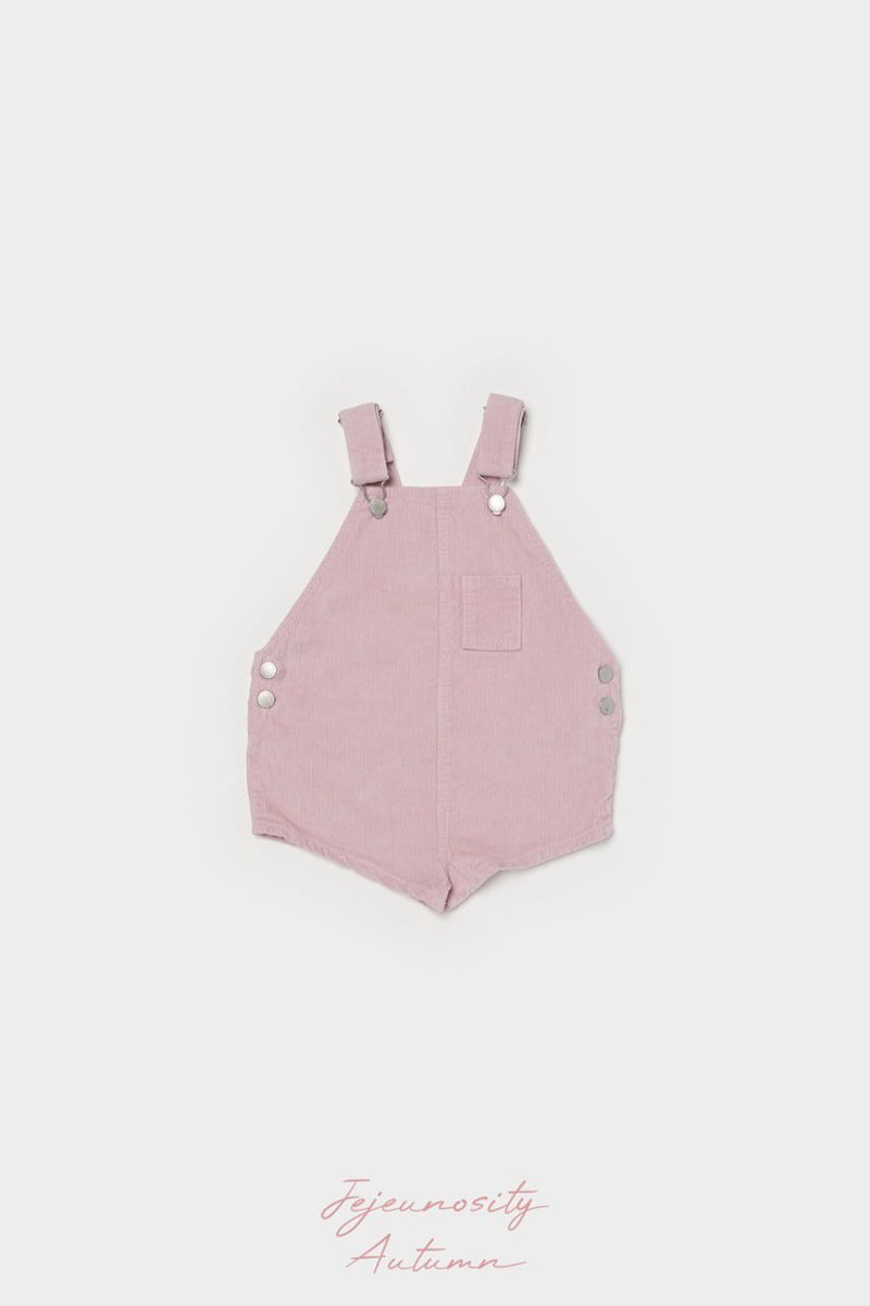 Jejeunosity - Korean Children Fashion - #designkidswear - Golden Berry Short Overalls - 2