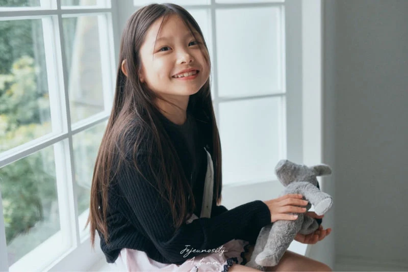 Jejeunosity - Korean Children Fashion - #kidsshorts - Eyelet Cardigan Junior